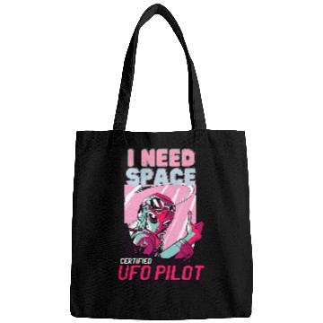 Discover Funny Alien UFO Pilot I Need Space Bags