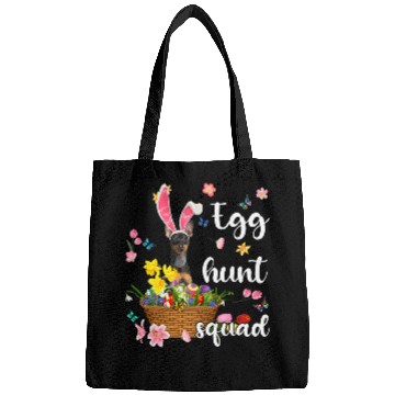 Discover Miniature Pinscher Happy Easter Day Easter Colorful Egg Hunt Bags