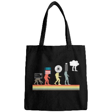 Discover Evolution Cloud Coding Programming Programmer Computer Retro Bags