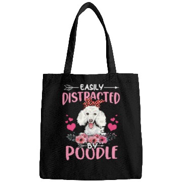 Discover Poodles Lovers For Women Easily Distracted By Poodle Poodle dog Poodle dog Bags