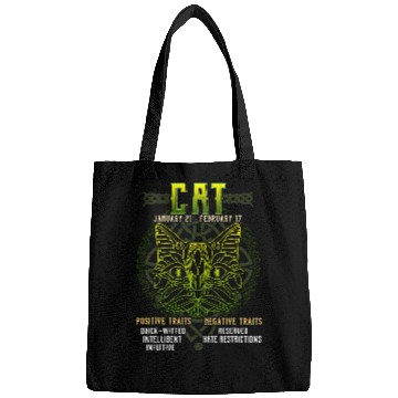 Discover Celtic Zodiac Sign Cat Druid Celtic Tree Astrology Bags