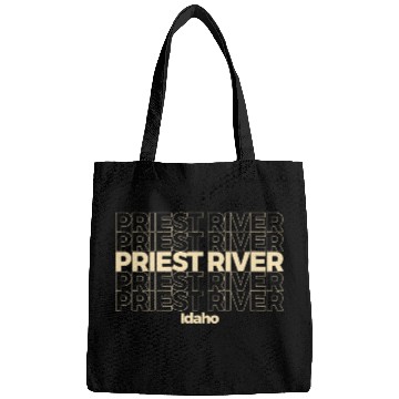 Discover vintages Priest River Idaho Repeating Text Bags