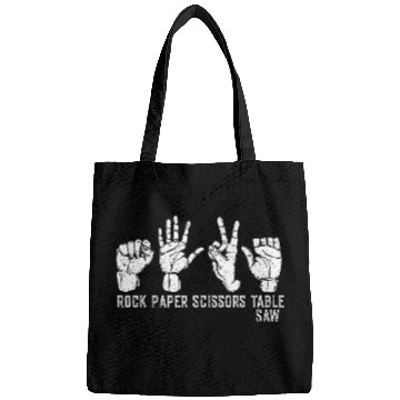 Discover Carpenters Woodworker Rock Paper Scissors Table Saw Bags