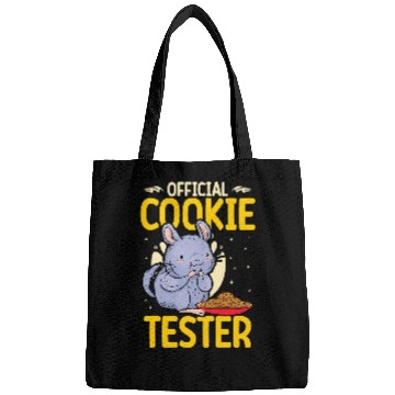 Discover Funny Official Cookie Tester Baker Chinchilla Lover Bags