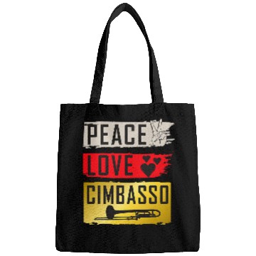 Discover Funny trombones Peace Love Cimbasso trombones Player Musical Instrument Bags