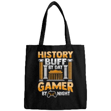 Discover History Teacher Gamer Design for History Buff Historian Bags