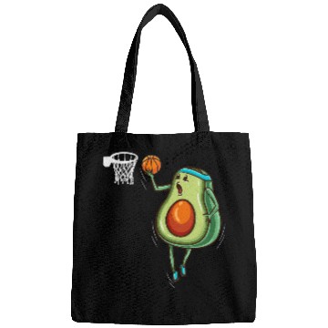 Discover Funny Basketball Funny Avocado Playing Bags