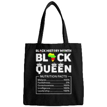 Discover Black History Month Womens Black Queen Nutritional Facts Mom Bags