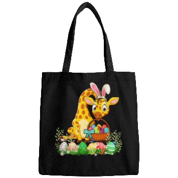 Discover Happy Easter Bunny Giraffe Holding Easter Egg Basket Bags
