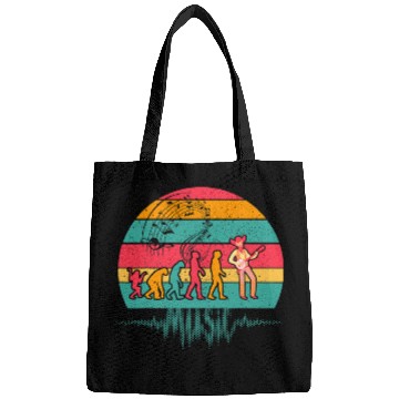 Discover Funny Banjo Vintage Instrumentalist Playing Banjo Evolution Musical Bags
