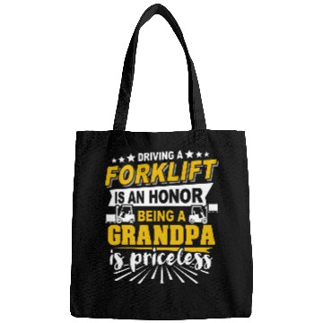 Discover Fork Lift Truck Forklift Operator Grandpa 1 Bags
