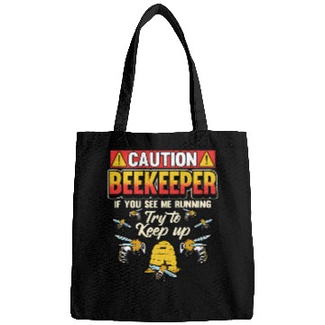 Discover Caution Beekeeper Keep Up Running Funny Gift Bags