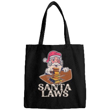 Discover Santa Laws Christmas Judge law student attorney Bags