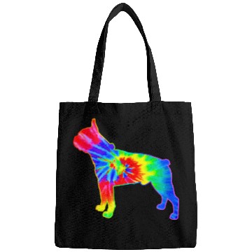 Discover Boston Terrier Pet Tie Dye Rainbow Bags