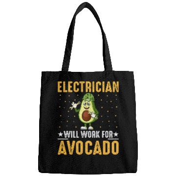 Discover Electrician Will Work for Avocado Cool Avocado Lover Lineman Bags