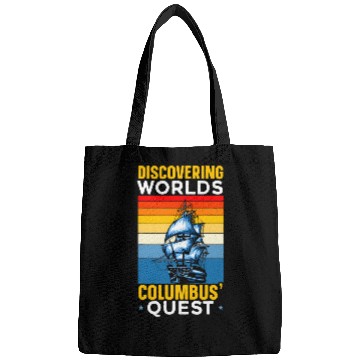 Discover Discovering Worlds Columbus Quest Columbus Day Bags