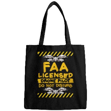 Discover Drone Pilot Do Not Disturb FAA Licensed UAV Hand Drawn Bags