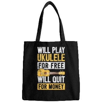 Discover Funny Ukulele I Hilarious Ukulele Player I Joke Ukulele Bags