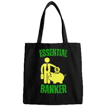 Discover Essential Banker Worker Teller money economy Bags