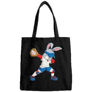 Discover Sport Baseball Dabbings Bunny Easter Day Baseball Catcher Happy Easter Boys Bags