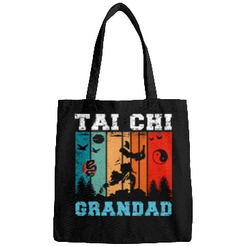 Discover Tai Chi Grandad Funny Tai Chi Beginners Slogan Quote Bags