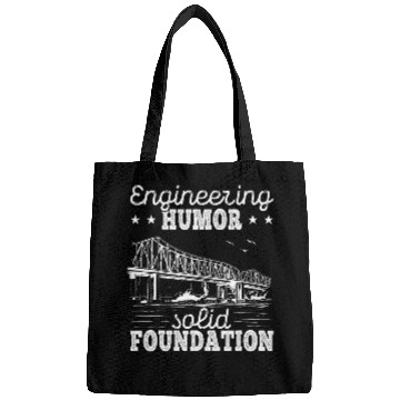 Discover Engineering Humor Solid Foundation vintages Civil Engineer Bags
