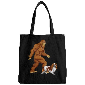 Discover Cavalier Pet Fun bigfoots Walking Cavalier King Charles Spaniel Sasquatch Bags