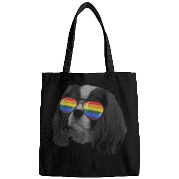 Discover Cavalier Pet Pride Month Cavalier king Rainbow Flag Bags