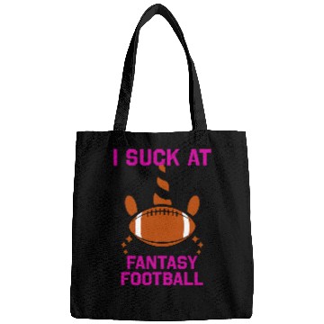 Discover Sport American Football I Suck At Fantasy Football Pink Cute Unicorns Rainbow Bags