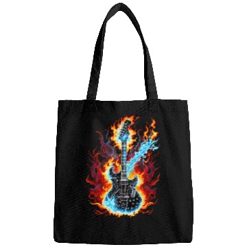 Discover Funny Guitar Burning Guitar A Fiery and Fearless Tribute 1 Guitarist Bags