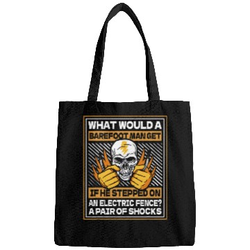 Discover Electrician Skull Lineman Engineer Construction Electrician Bags