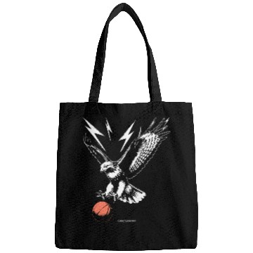 Discover Sport Basketball HAWK PLAYING BASKETBALL WITH LIGHTNING BOLTS Bags