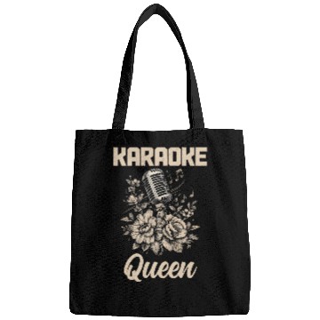 Discover Karaoke Queen Singer vintages Microphone Flowers Singing Girl Bags