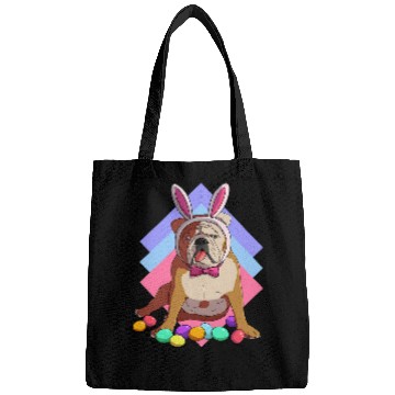 Discover English Bulldog Pet Easter Bunny Ears Bags