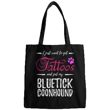 Discover Coonhound Pet Bluetick Coonhound Dog Lover Tattoo Funny Dog Mom Bags