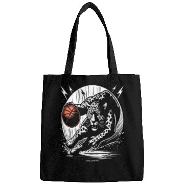 Discover Sport Basketball jaguarss DRIBBLING A BASKETBALL WITH LIGHTNING BOLTS Bags