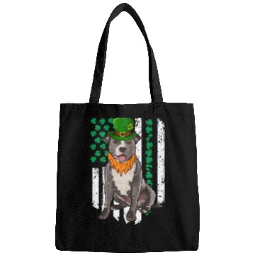 Discover Bull Terrier Pet Stafford Bull Terrier St Patricks Day Irish American Flag Bags