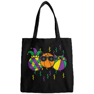 Discover Funny Basketball Mardi Gras Basketball Funny Sports Boys Kids Toddlers Men Bags