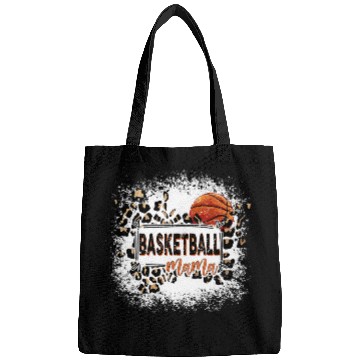 Discover Funny Basketball Mama leopard bleached basketball game day Bags