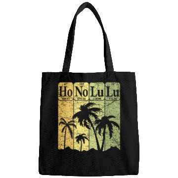 Discover Honolulu Periodic Table Elements Honolulu Hawaii Retro 4 Bags