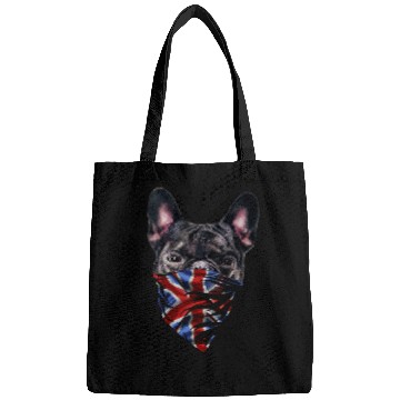 Discover French Bulldog Pet T French Bull Dog Wearing Union Jack Bandana British Bags