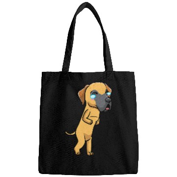Discover Great Dane Pet Dog German Mastiff Laughing Emoticon Bags
