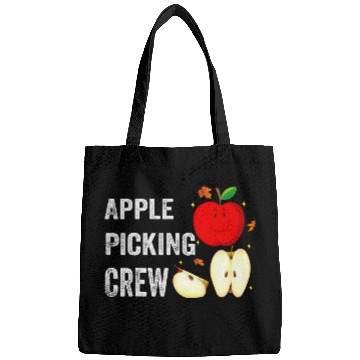 Discover Funny Apple Picking Crew Apple Harvest Outfit Fall Autumn Bags