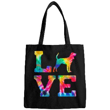 Discover Coonhound Pet Love Redbone Coonhound Tie Dye Dog Mom Dad Bags