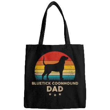 Discover Coonhound Pet Mens Vintage Bluetick Coonhound Dad Silhouette Retro Sunset Bags