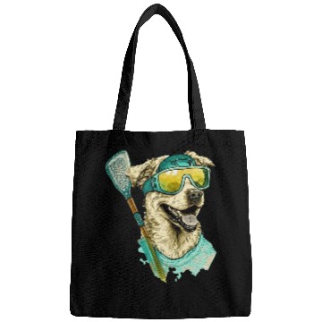 Discover Sport Lacrosse Gift vintages Retro Dog Playing Lacrosse Lax Stick Puppy Lover 9 4 Bags