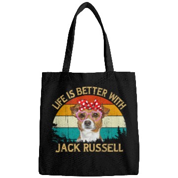 Discover Jack Russell Pet vintages Retro Style Life is better with Jack Russel Terrie Bags