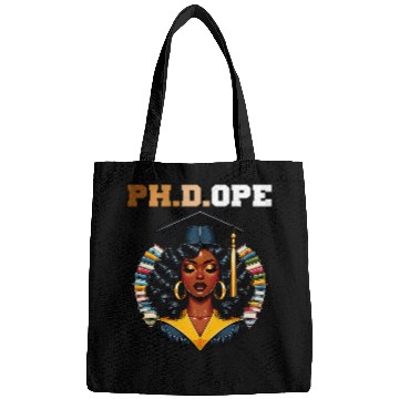 Discover PHDOPE PhD Doctorate Student Graduation Black Queen 2024 Bags