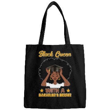 Discover Melanin Black Queen Bachelors Degree 2024 Graduate Student Bags