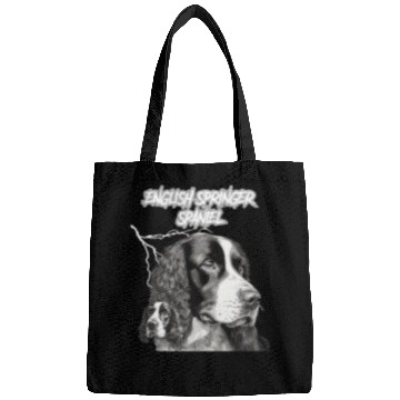 Discover English Springer Spaniel Pet Goth Puppy Punk Rock 80s Bags
